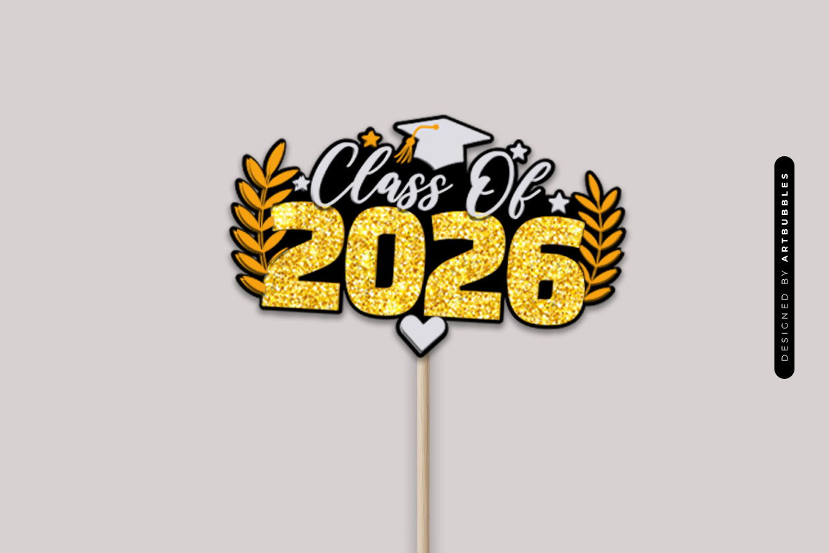 Class of 2026 Cake Topper SVG Design Image 2.jpg
