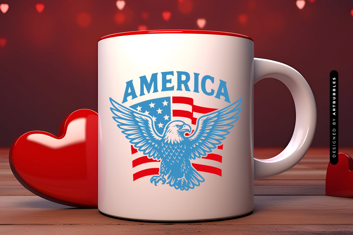 America - 4th of July Flag and Eagle SVG Mug Mockup Image.jpg