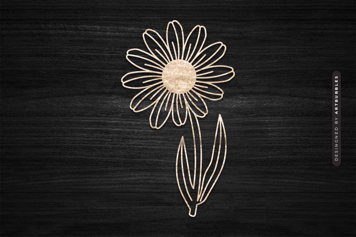 Hand-Drawn Daffodil Flower SVG Laser Cut Image 3.jpg