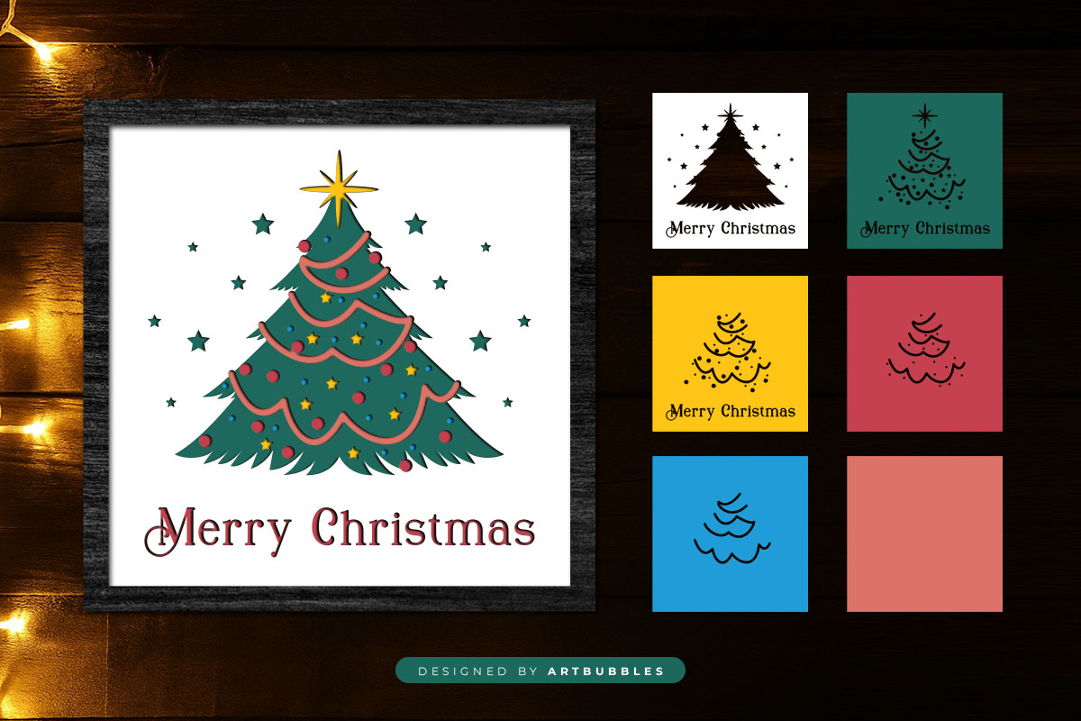 Layered Merry Christmas Tree Shadow Box SVG Image 2.jpg