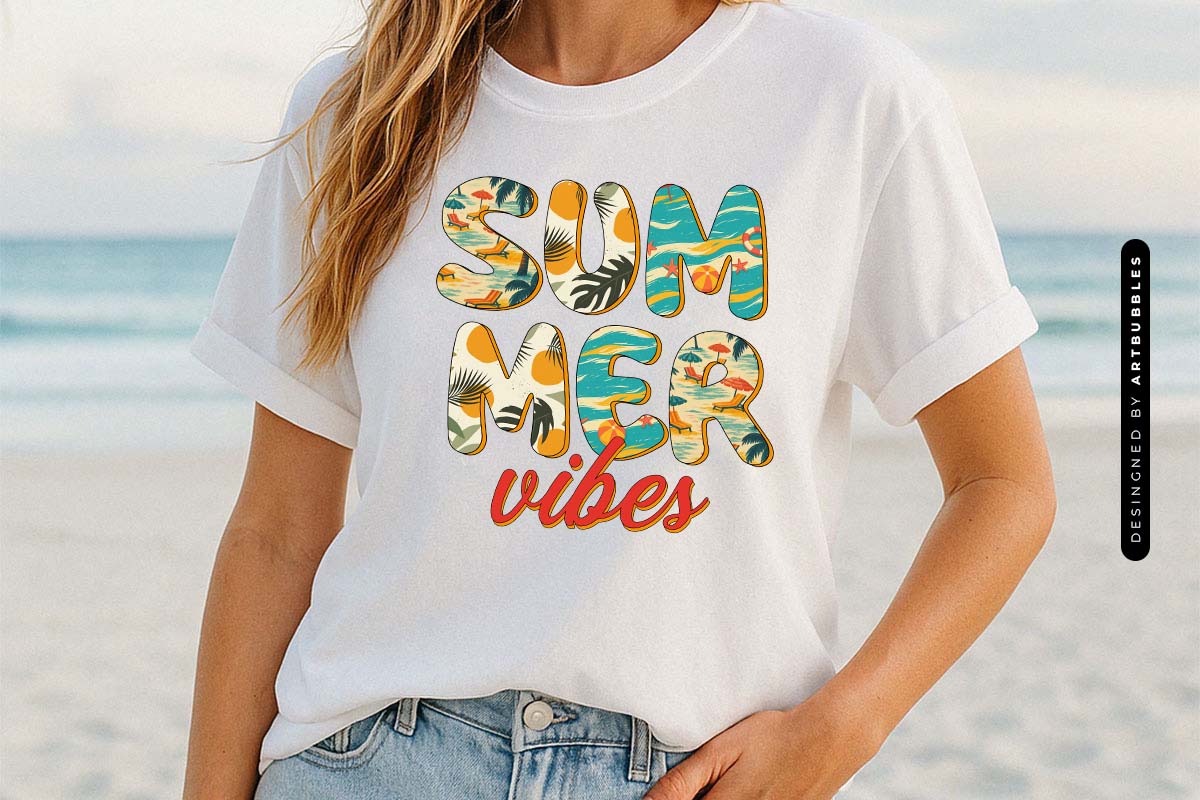 Summer Vibes Sublimation Design Shirt Mockup Image.jpg