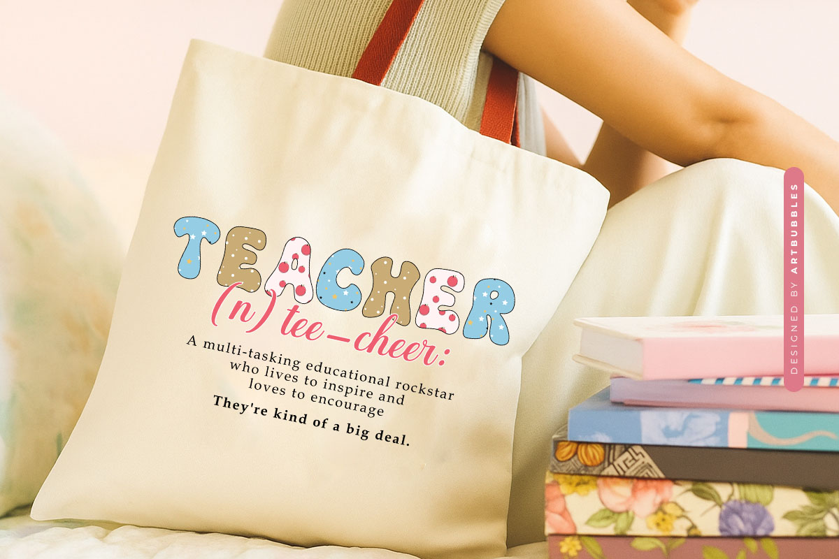 Retro Teacher Definition Sublimation Design Tote bag Mockup Image.jpg