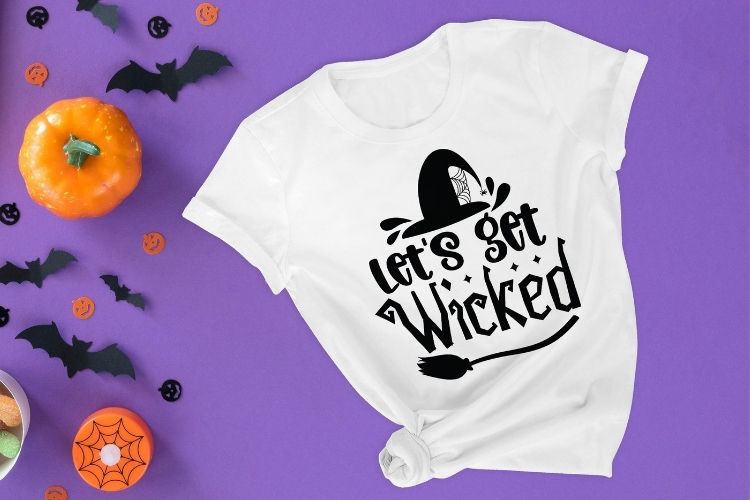 Let's Get Wicked - Halloween SVG Vector T-shirt Mockup Image.jpg