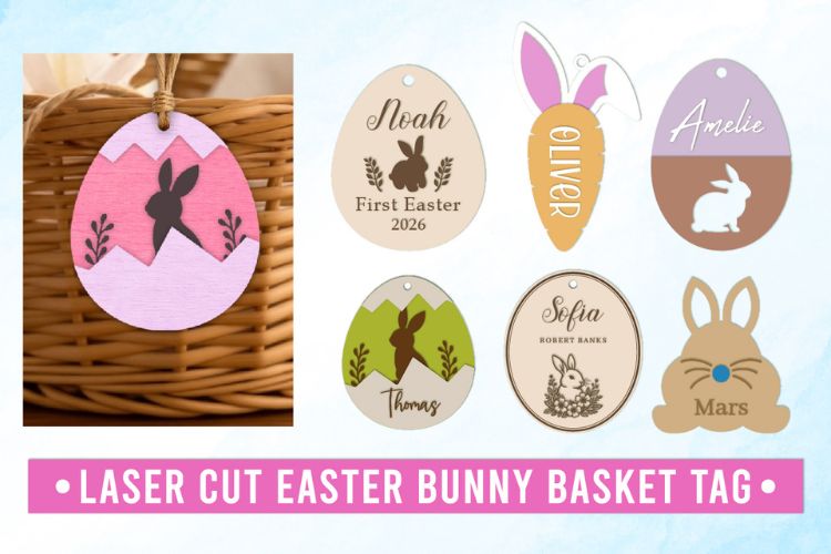 Personalized Easter Gift Tag SVG Bundle