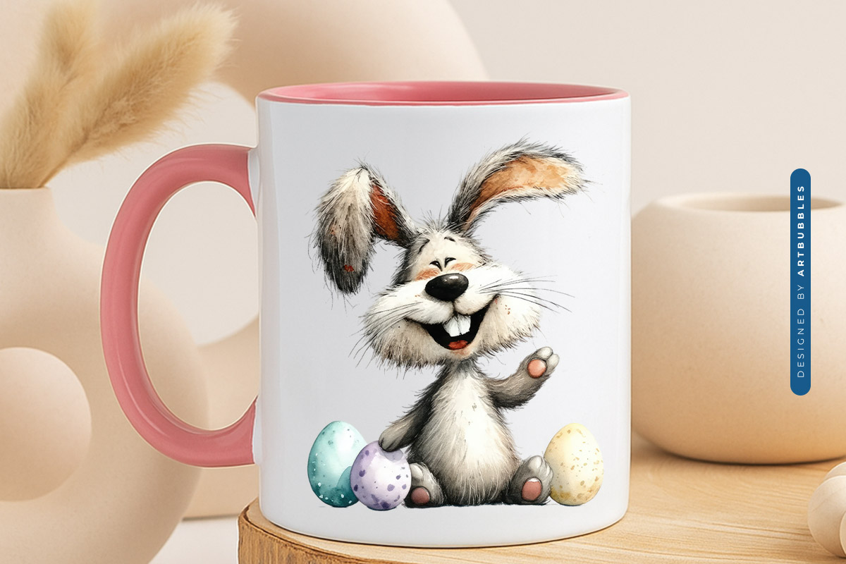 Easter Bunny PNG Sublimation Transfer Bundle Mug Mockup Image.jpg