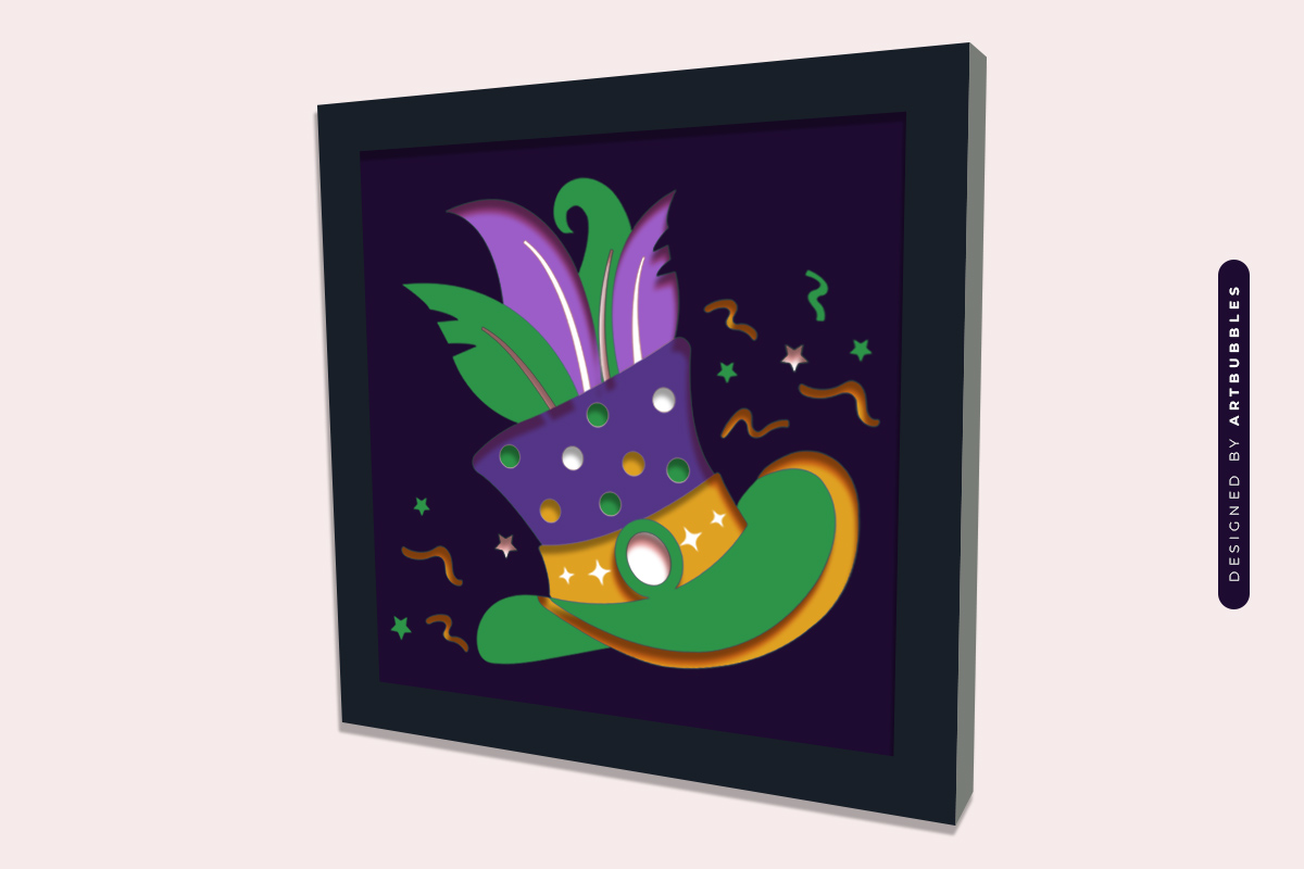 Mardi Gras 3D Shadow Box SVG Bundle Image 6.jpg