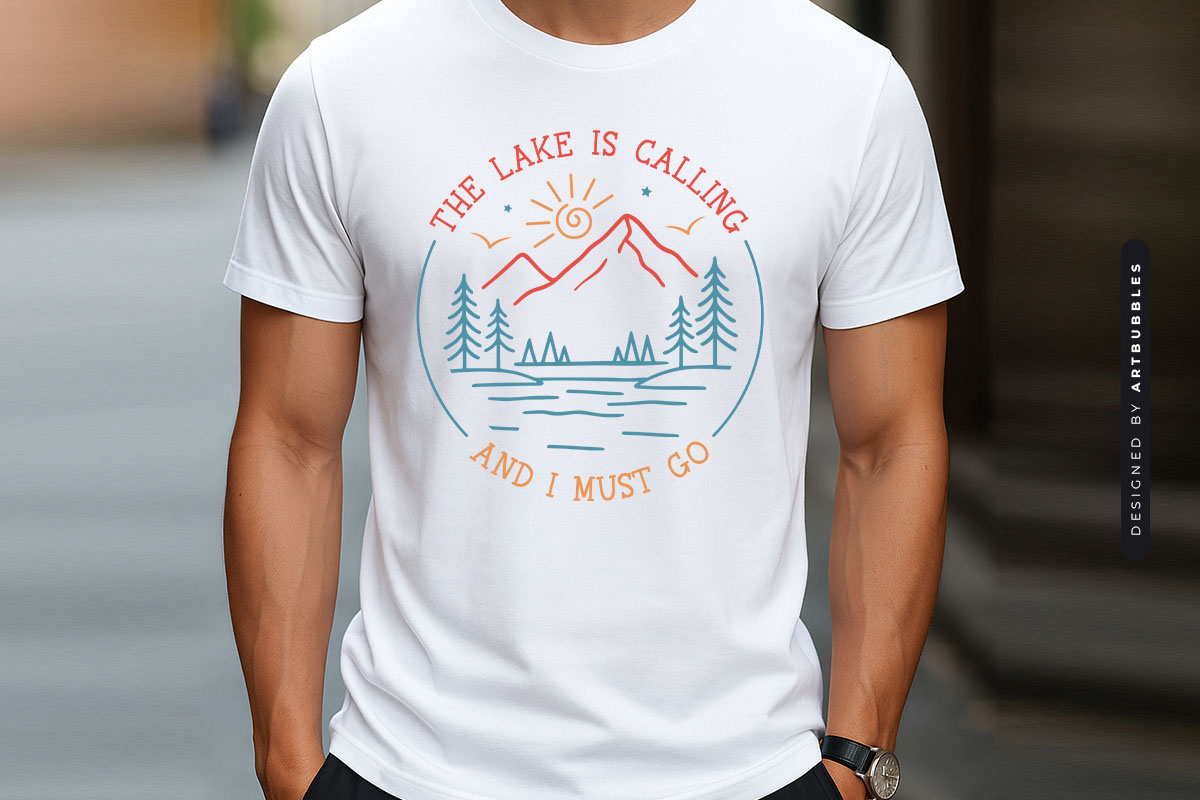The Lake is Calling and I Must Go SVG Design Tshirt Mockup Image.jpg