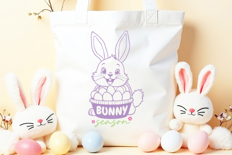 Bunny Season - Easter SVG Cut File Tote Bag Mockup Image.jpg