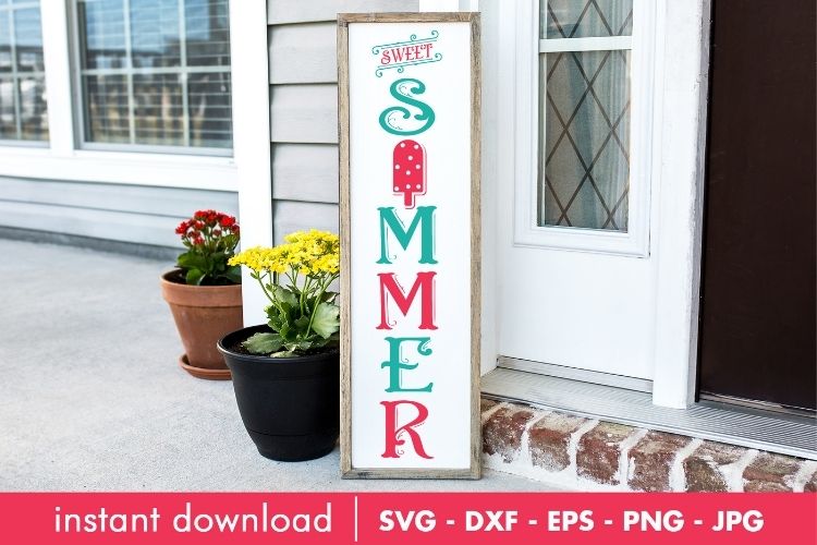 Sweet Summer Porch Sign SVG Vector