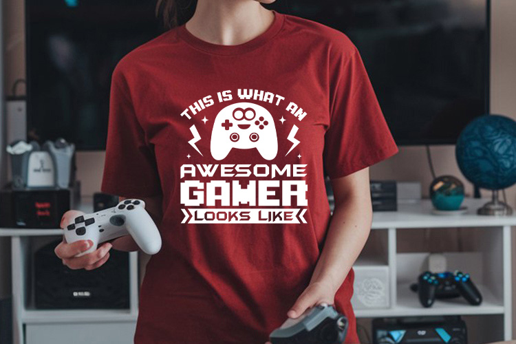 This is What an Awesome Gamer Looks Like SVG Tee Mockup Image.jpg