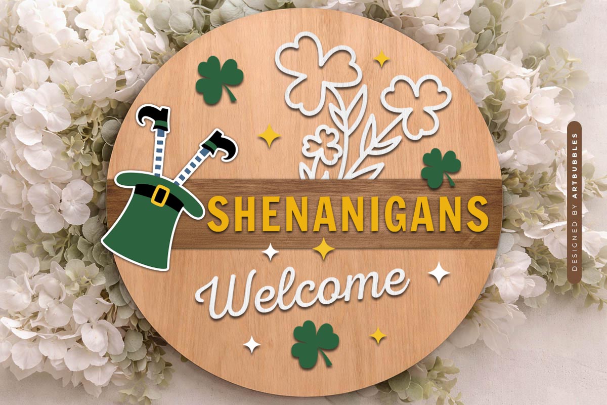 St Patrick's Day Shenanigans Door Hanger SVG Image 3.jpg