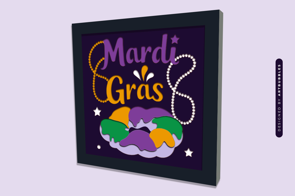Mardi Gras Shadow Box SVG Bundle Image 6.jpg