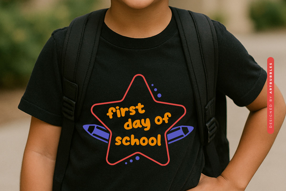 First Day of School SVG File Shirt Mockup Image.jpg