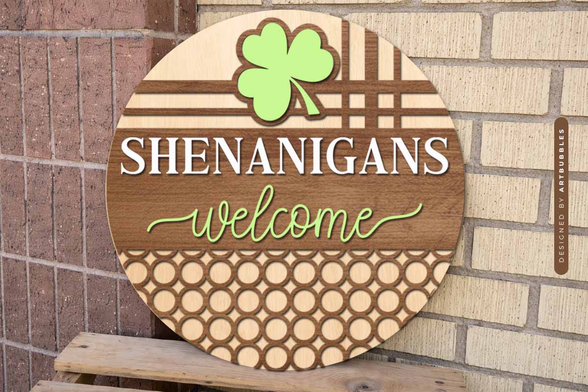 St Patrick's Day Door Hanger SVG Glowforge Image 2.jpg