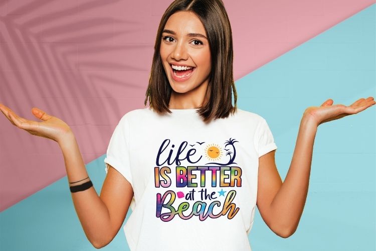 Life is Better at the Beach - Summer PNG Tshirt Mockup Image.jpg