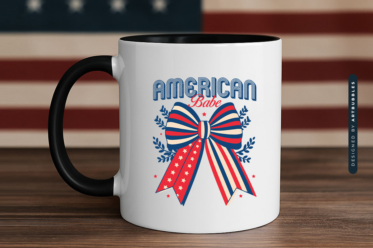 American Babe - Kids 4th of July Sublimation Mug Mockup Image.jpg