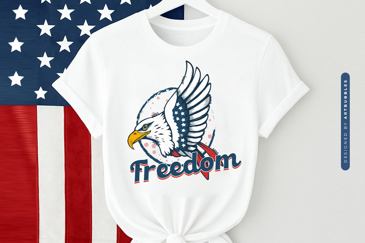 Freedom - 4th of July Sublimation Design Tshirt Mockup Image.jpg