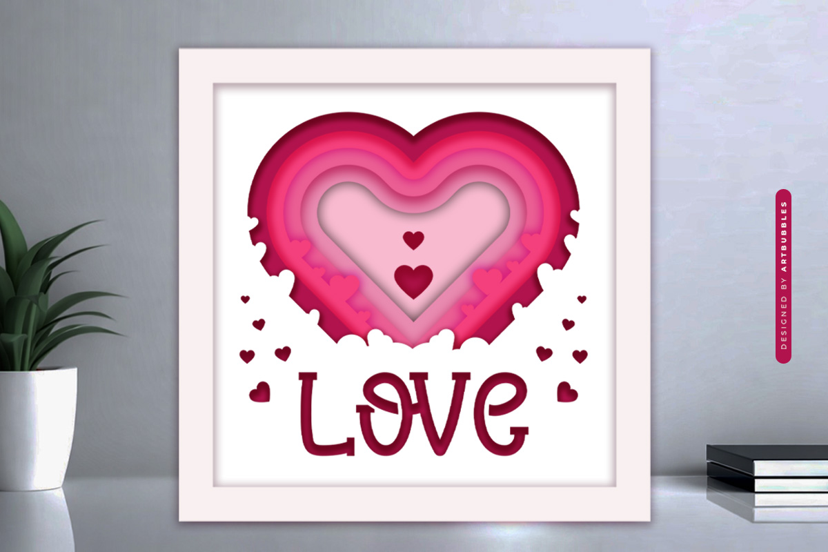 3D Love Heart Shadow Box SVG File Image 3.jpg