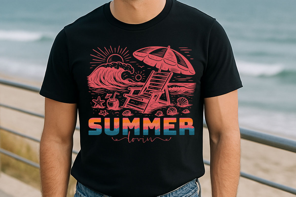 Summer Lovin PNG Sublimation Transfer Tshirt Mockup Image.jpg