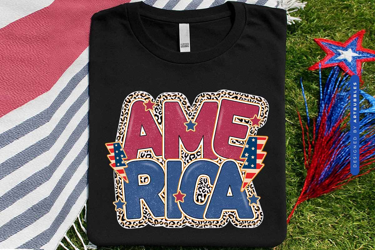 America - 4th of July Sublimation Print