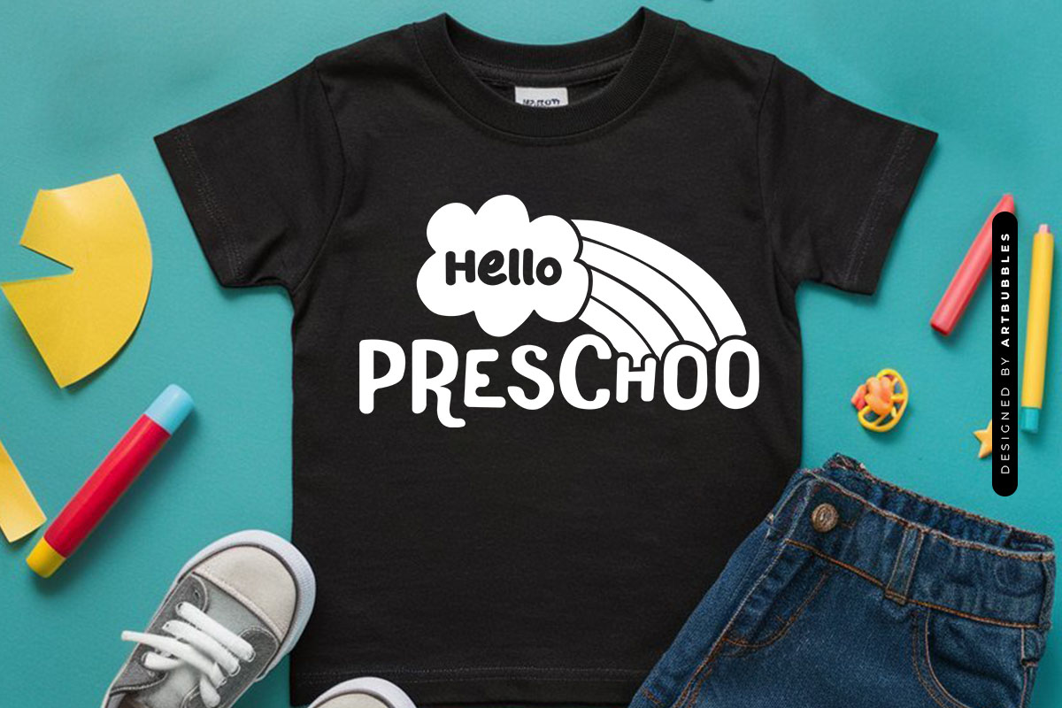 Hello Preschool - Cute Back to School SVG shirt Mockup Image.jpg