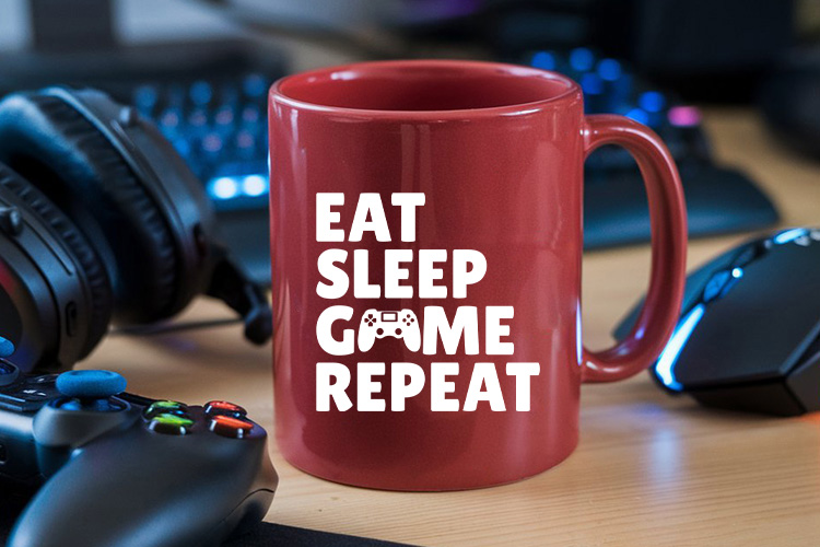 Eat Sleep Game Repeat - Gaming Design SVG Mug Mockup Image.jpg