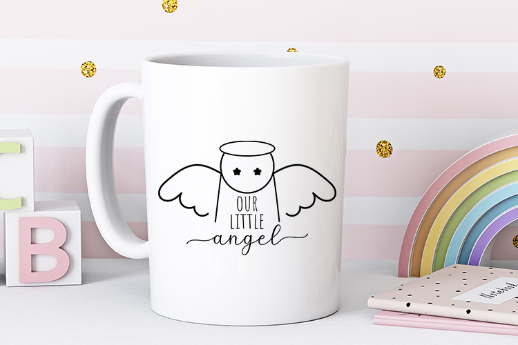 Our Little Angel - Playful Baby SVG Cut File Mug Mockup Image.jpg