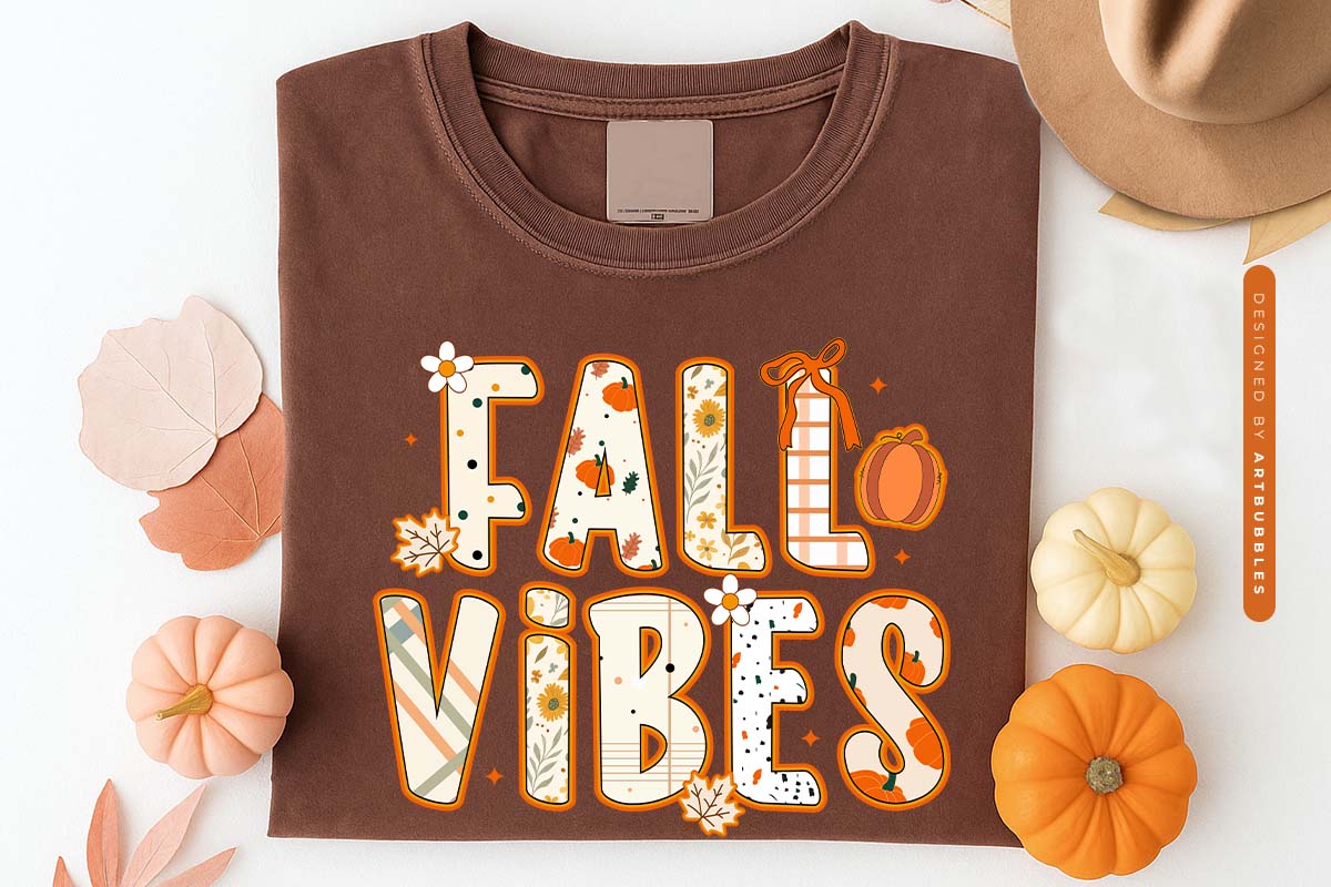 Preppy Fall Vibes Sublimation Transfer Tshirt Mockup Image.jpg