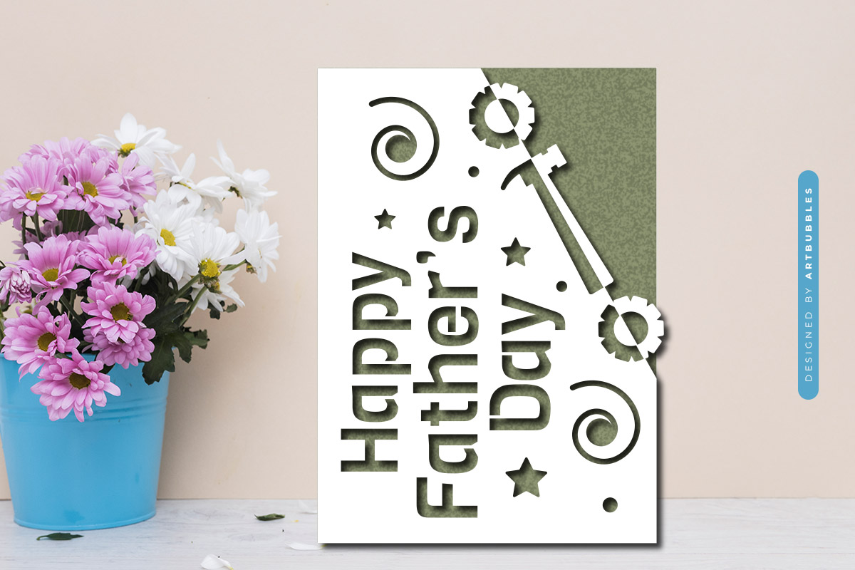 Happy Fathers Day Card Papercut SVG Image.jpg