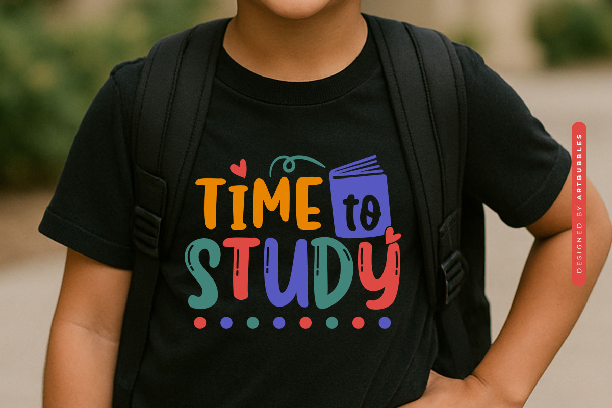 Time to Study - Back To School SVG File Tshirt Mockup Image.jpg