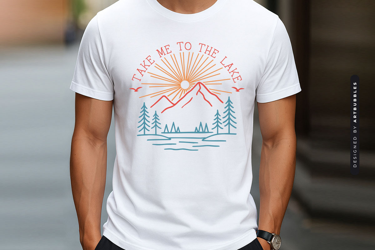 Take Me to the Lake SVG File T-shirt Mockup Image.jpg