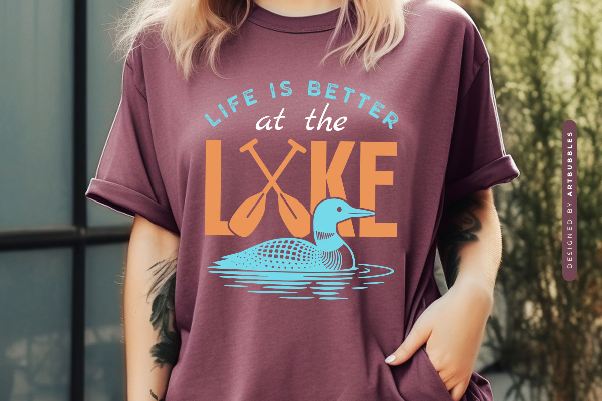 Life is Better at the Lake SVG Design Tshirt Mockup Image.jpg