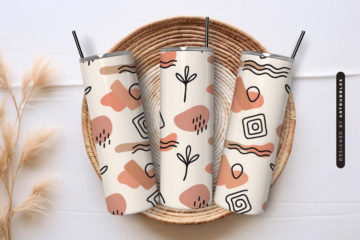 Boho Abstract Shapes 20oz Tumbler Sublimation Image 3.jpg