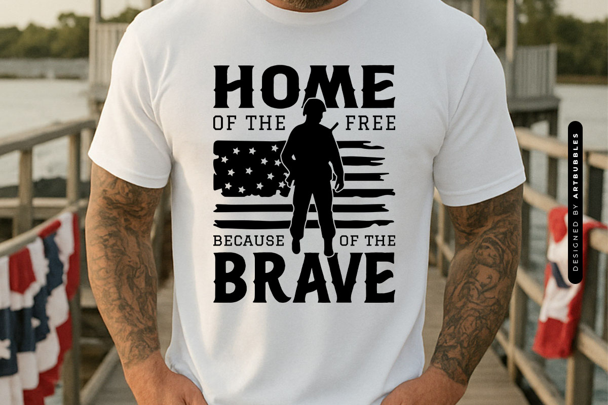 Home of the Free Because of the Brave - SVG 4th of July Shirt Mockup Image.jpg