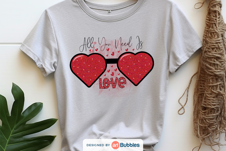 All You Need is Love, Valentine Sublimation Designs Preview 02.jpg
