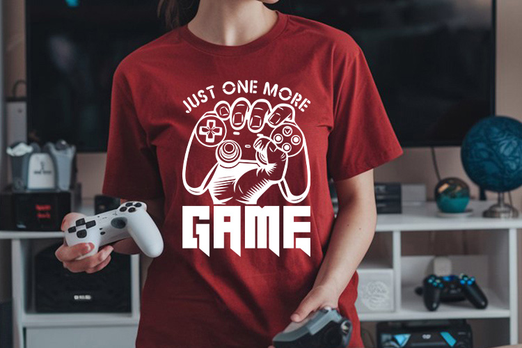 Just One More Game - Gaming Vector SVG Tee Mockup image.jpg