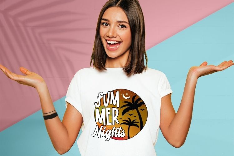 Summer Nights Sublimation PNG Tshirt Mockup image.jpg