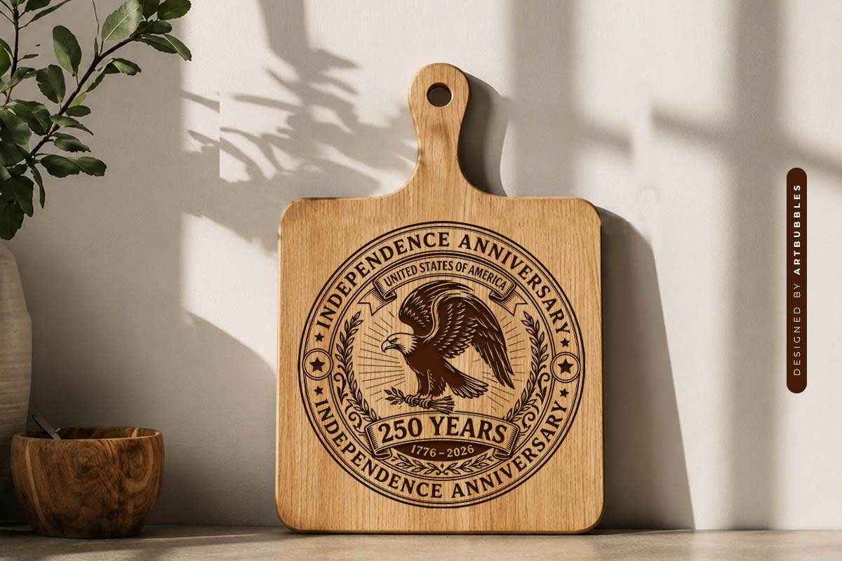 250 Years of America Laser Cut Cutting Board SVG Image 2.jpg