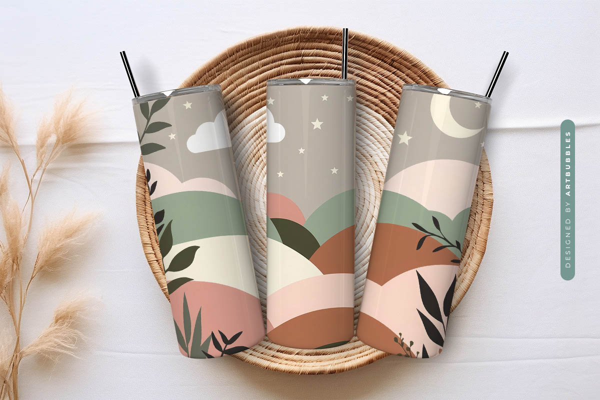 Abstract Boho Neutral Earthy Tumbler Sublimation Image 3.jpg