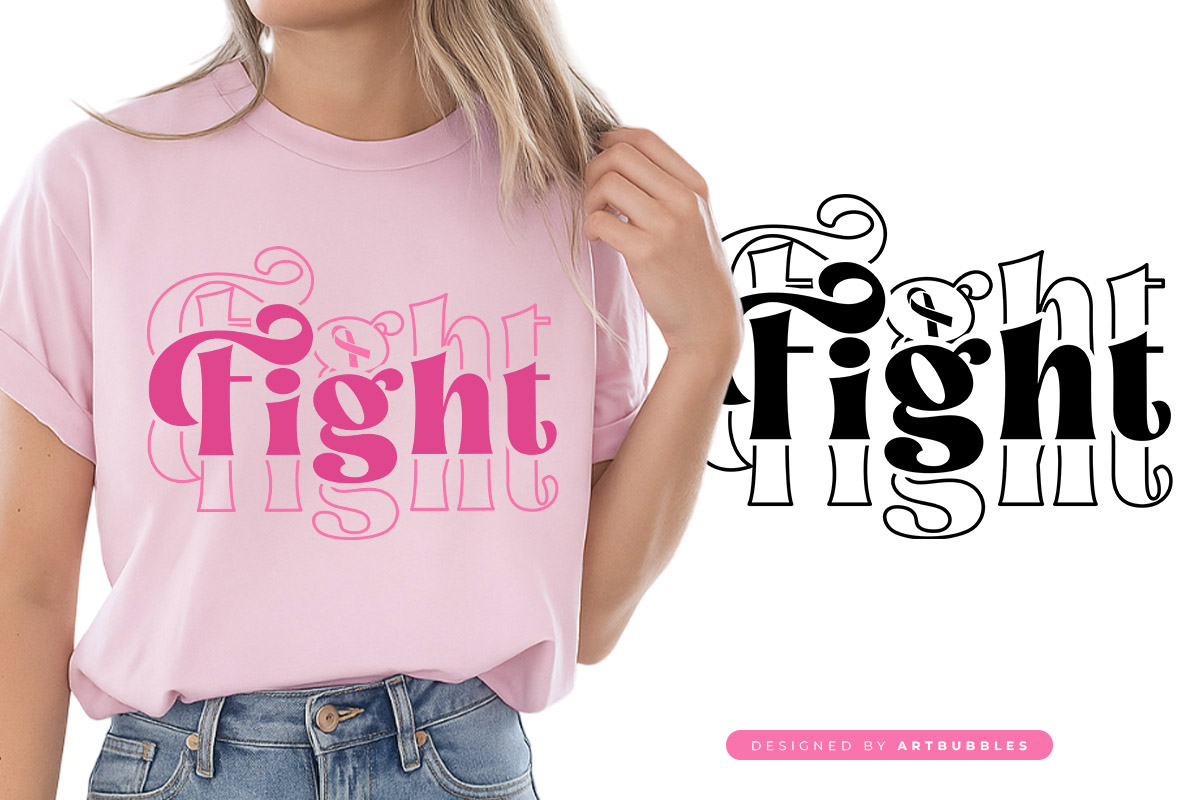 Retro Fight Breast Cancer SVG Cut File