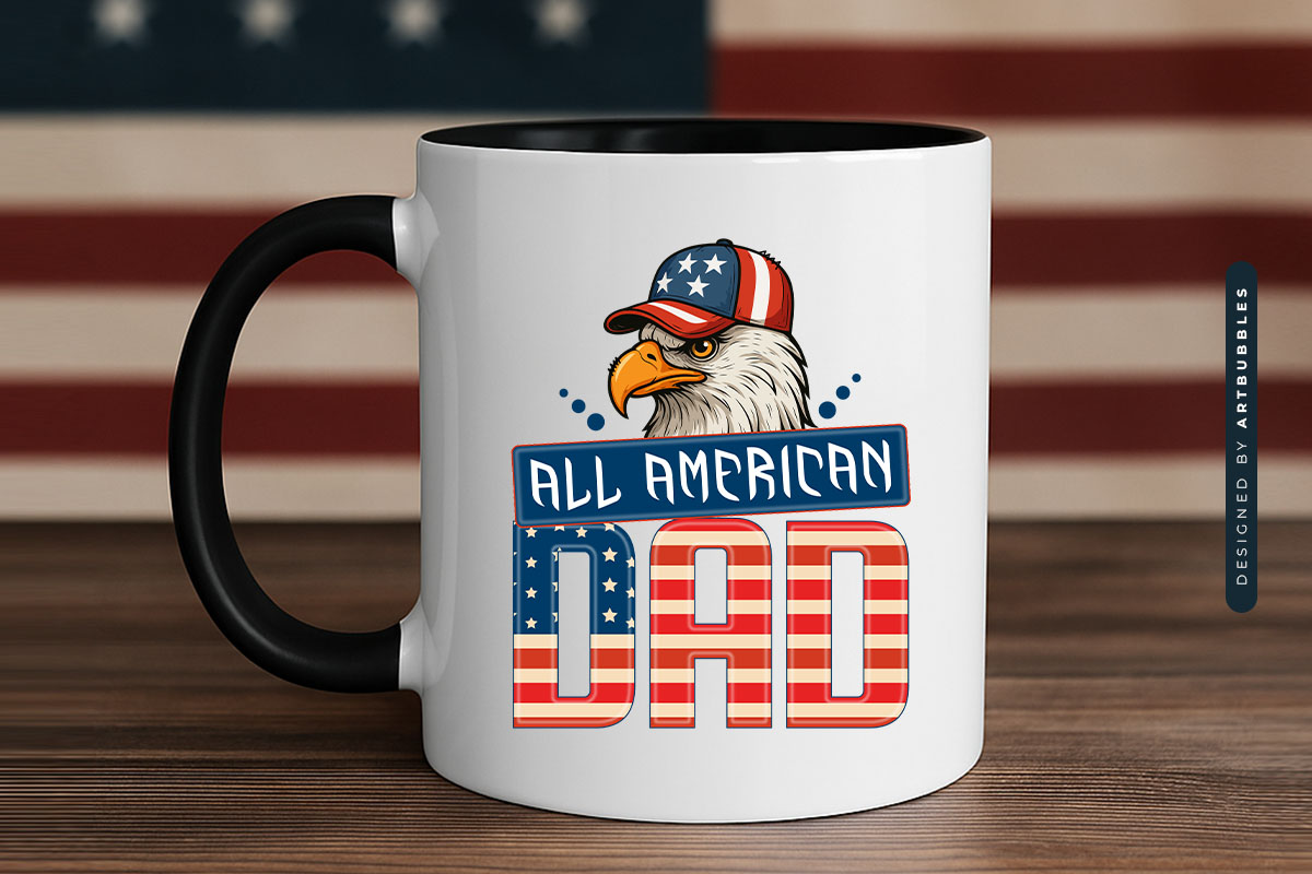 All American Dad - 4th of July Sublimation Mug Mockup Image.jpg