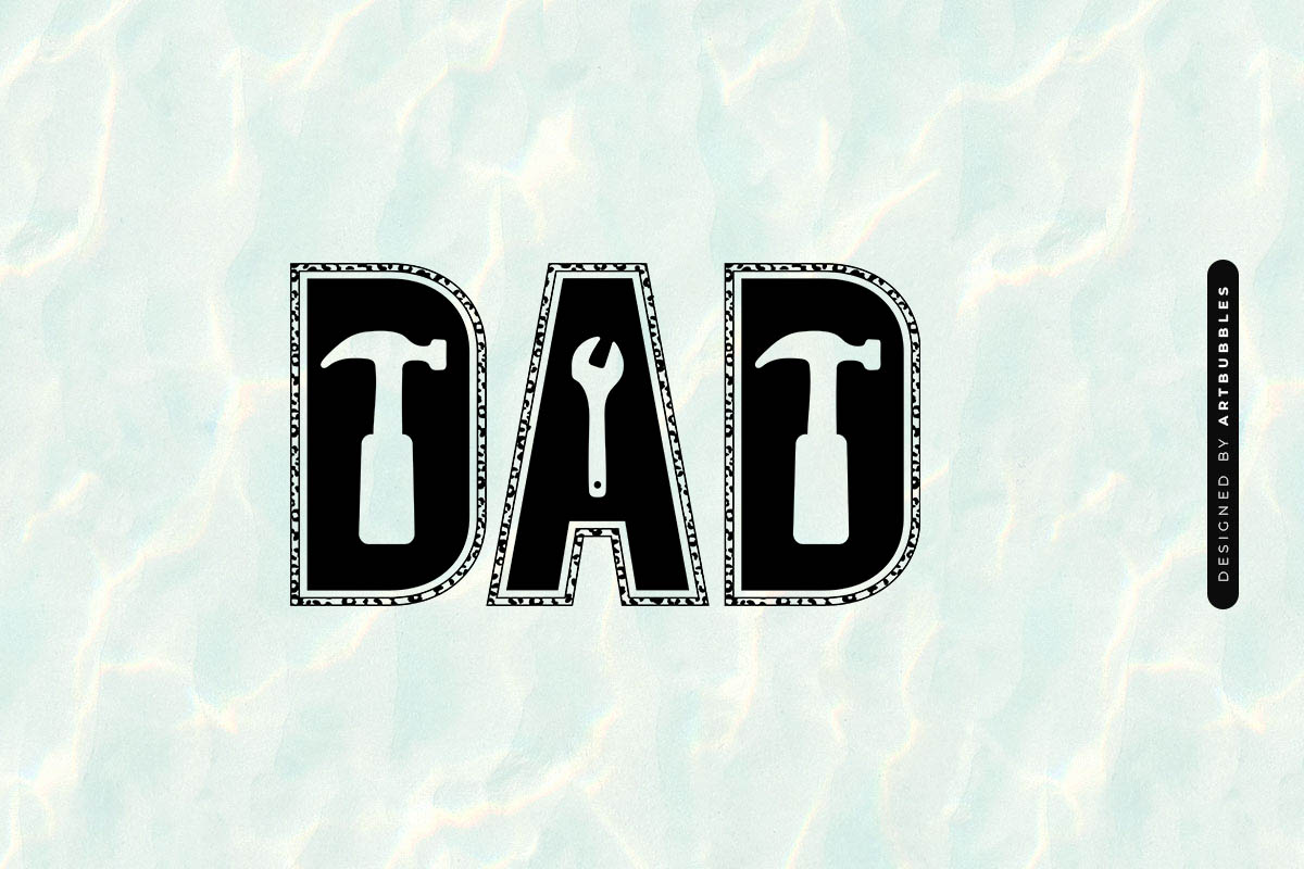 Dad - Father's Day SVG, DXF, EPS, PNG File Image.jpg