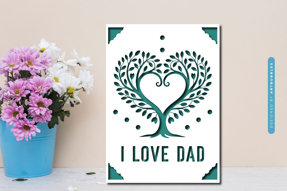 Paper Cut Fathers Day Card SVG Vector Image.jpg