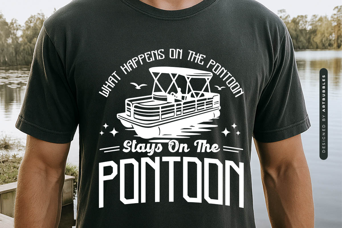 What Happens on the Pontoon - Lake SVG Tshirt Mockup Image.jpg