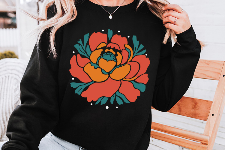 Beautiful Abstract Art Flower SVG Vector Sweatshirt Mockup Image.jpg