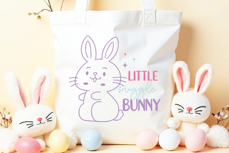 Little Snuggle Bunny - Easter SVG File tote Mockup Image.jpg