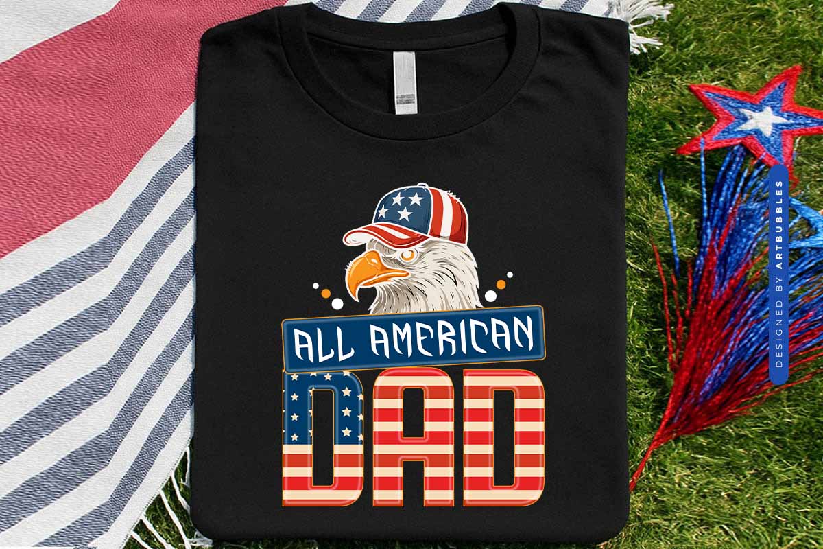 All American Dad - 4th of July Sublimation Shirt Mockup Image.jpg