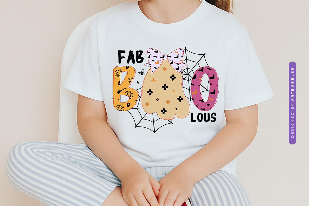 Fab Boo Lous - Halloween Coquette Bow Sublimation Tshirt Mockup Image.jpg