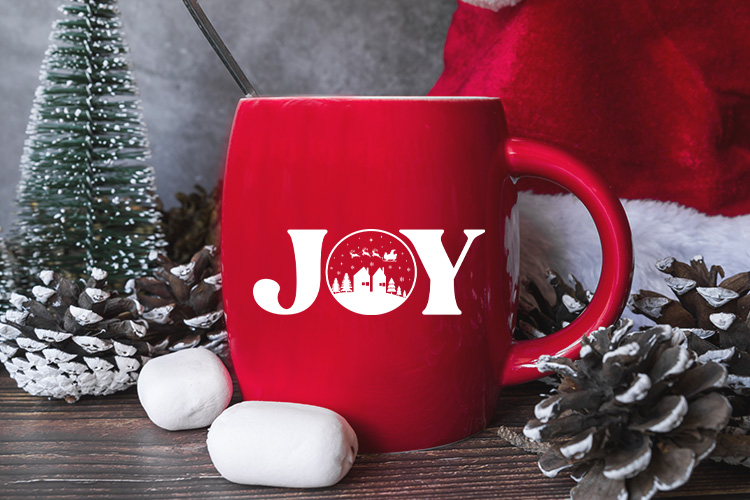 Joy - Cute Christmas SVG Free Mug Mockup Image.jpg