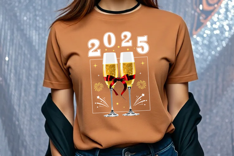 2025 - Happy New Year Sublimation PNG Tshirt Mockup Image.jpg